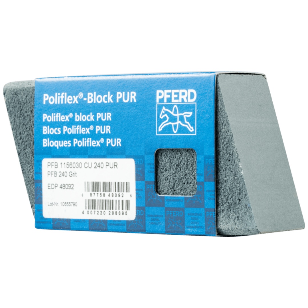 PFERD TOOLS Poliflex Schleifblock 30x60x115 mm Bindung PUR SIC240 für Feinschliff und Finish
