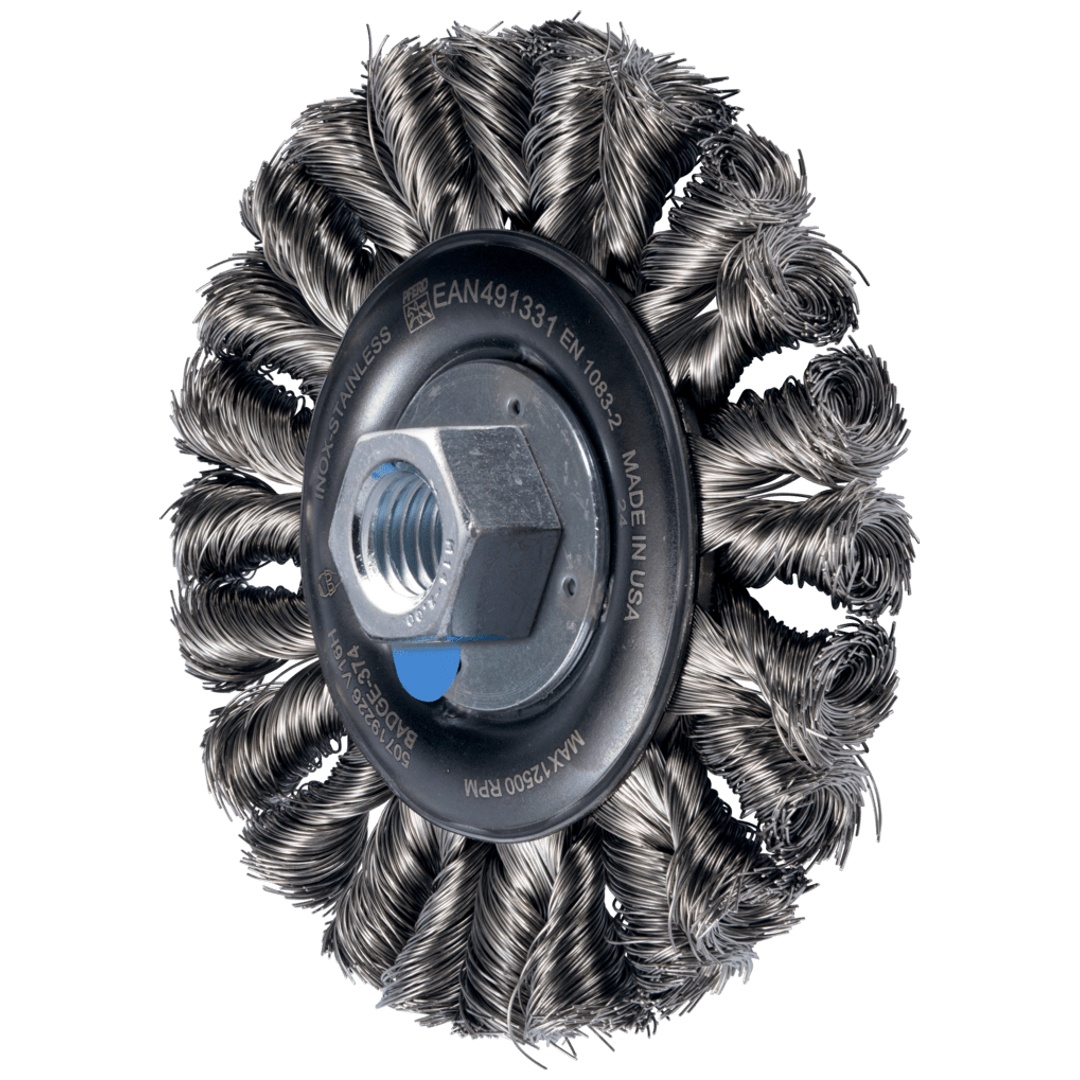 PFERD TOOLS POS COMBITWIST Rundbürste gezopft RBG HD Ø 115x12 mm M14 Edelstahl-Draht-Ø 0,35mm Winkelschleifer