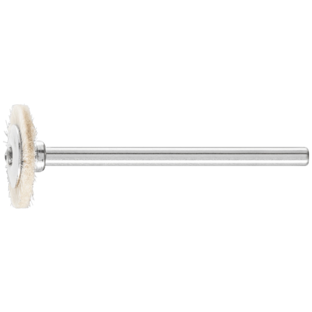 PFERD TOOLS Miniatur- Rundbürste RBU Ø16x2 mm Schaft-Ø3 mm weißes Ziegenhaar