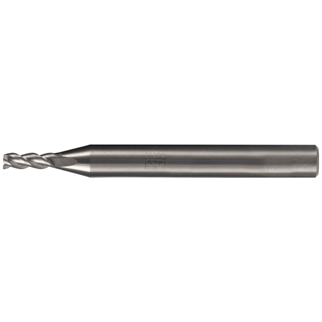 PFERD TOOLS VHM-Fräser Ø4mm, 3 Schneiden, 2xDC, Fase 0,05mm 45°, unbeschichtet, Schaft HA, Performance Aluminium
