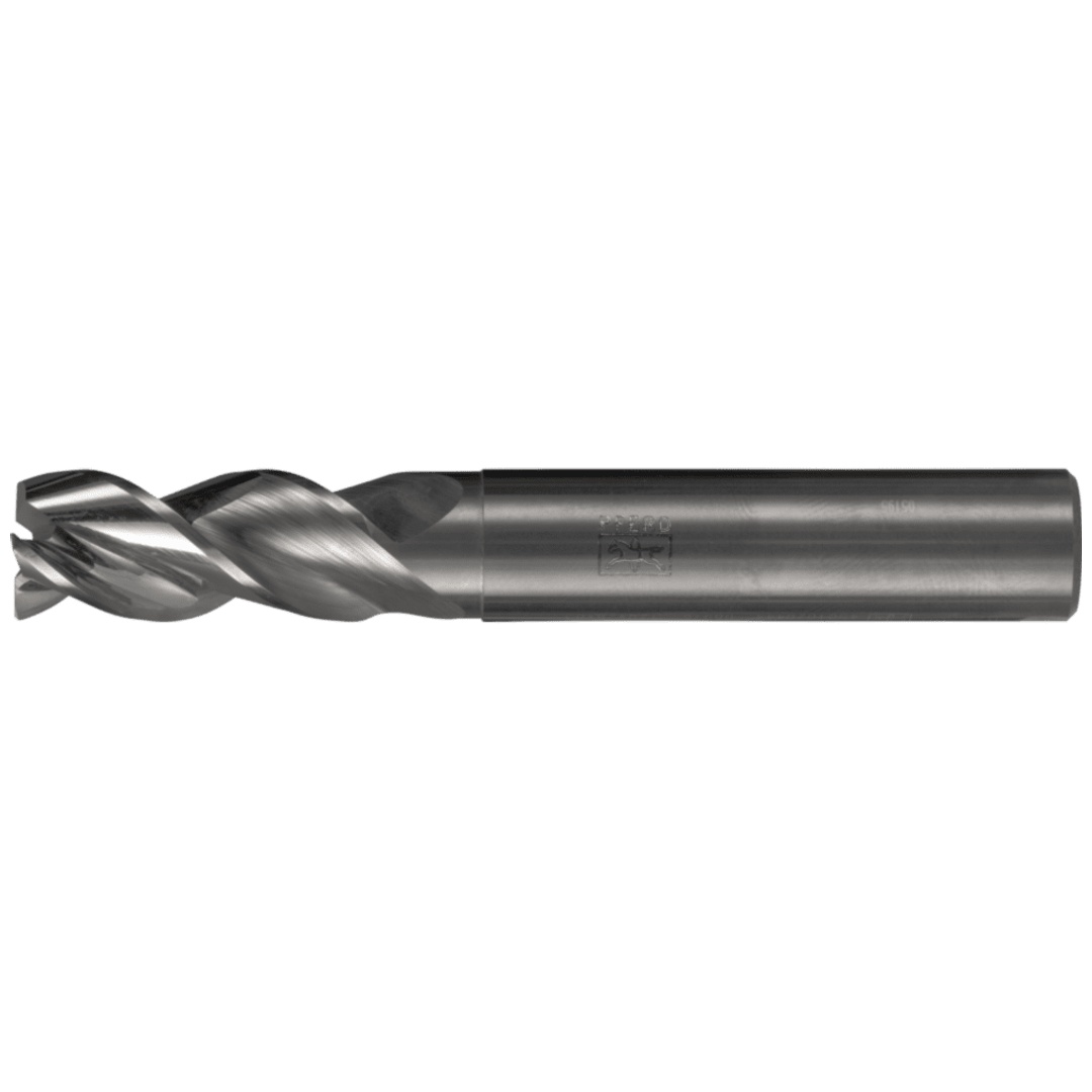 PFERD TOOLS VHM-Fräser Ø8mm, 3 Schneiden, 2xDC, Fase 0,15mm 45°, unbeschichtet, Schaft HA, Performance Aluminium