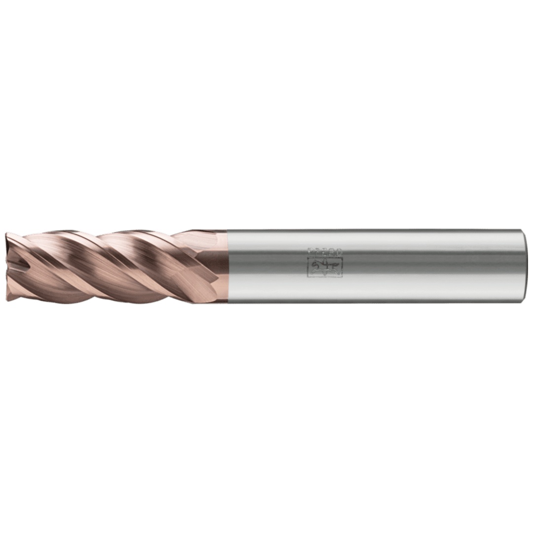 PFERD TOOLS VHM-Fräser Ø10mm, 4 Schneiden, 2xDC, Fase 0,2mm 45°, AlTiN / TiSiXN beschichtet, Schaft HA, Performance Rostfrei
