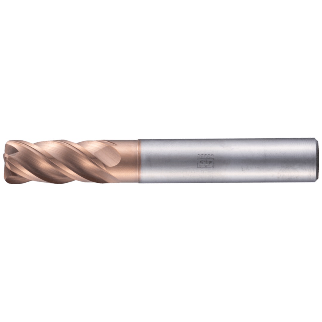 PFERD TOOLS VHM-Fräser Ø25mm, 4 Schneiden, 2xDC, Radius 4mm, AlTiN / TiSiXN beschichtet, Schaft HA, Performance Rostfrei