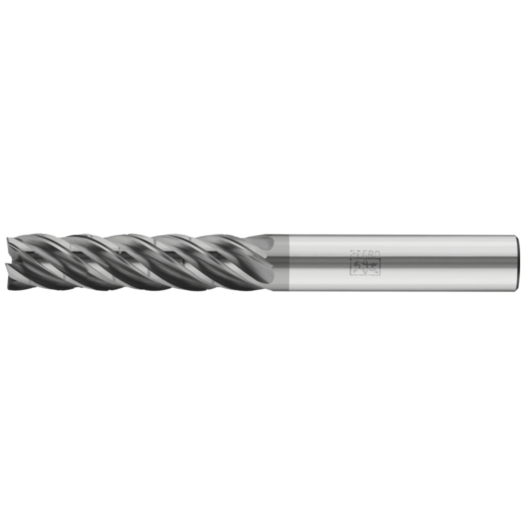PFERD TOOLS VHM-Fräser Ø20mm, 5 Schneiden, mit Spanteiler, 4xDC, Radius 1mm, AlCrN beschichtet, Schaft HB, Universal