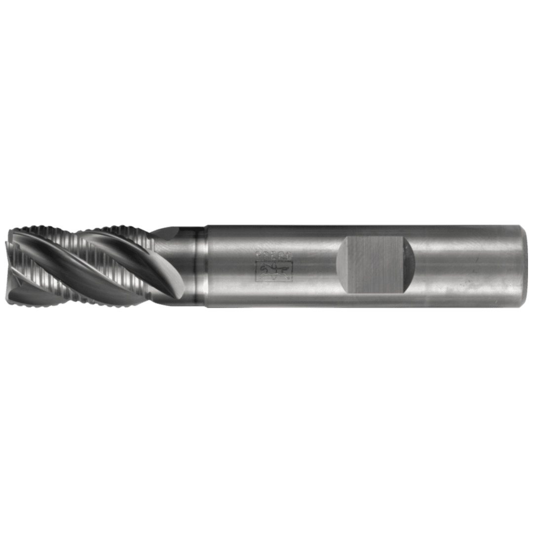 PFERD TOOLS VHM-Fräser Ø12mm, 4 Schneiden, mit Schruppverzahnung, 1,5xDC, Fase 0,4mm, AlCrN beschichtet, Schaft HB, Universal
