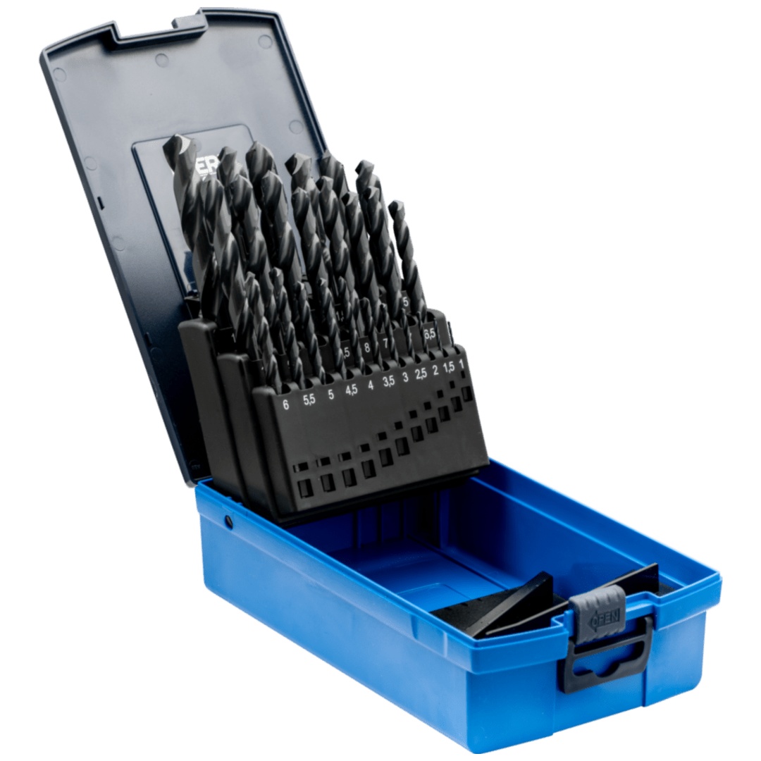 PFERD TOOLS Spiralbohrer-Set 25-tlg. STEEL HSSG N DIN 338 universal