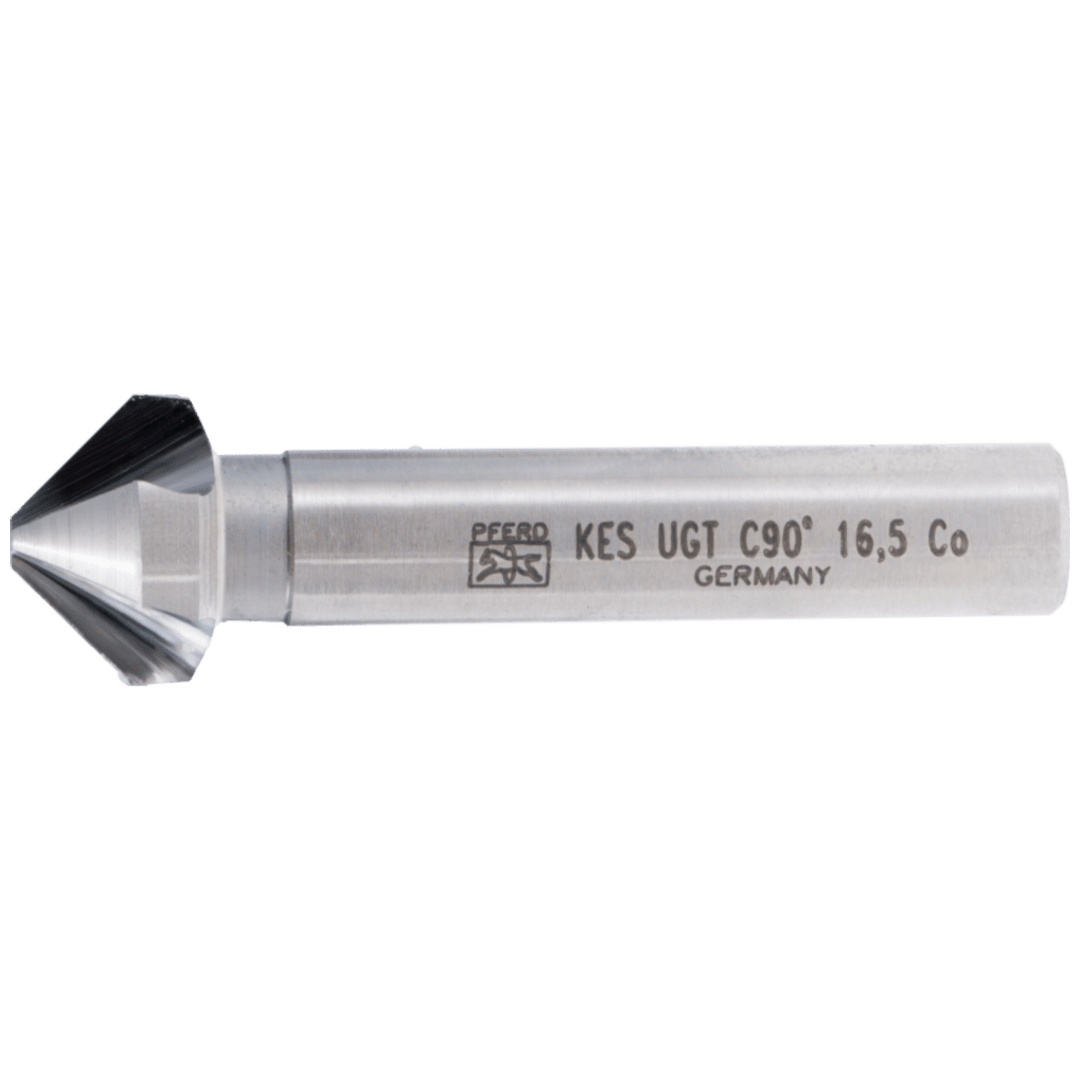 PFERD TOOLS HSSE Co5 Kegel-und Entgratsenker 90° Ø 16,5 mm Schaft-Ø 10 mm DIN 335 C mit Ungleichteilung