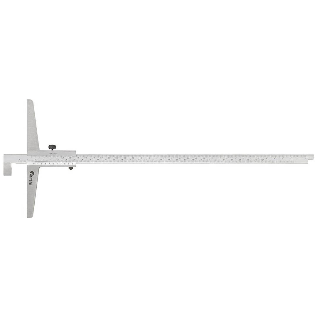 Fortis Tiefenmessschieber mit abgesetzter Messstange 300mm 1/50