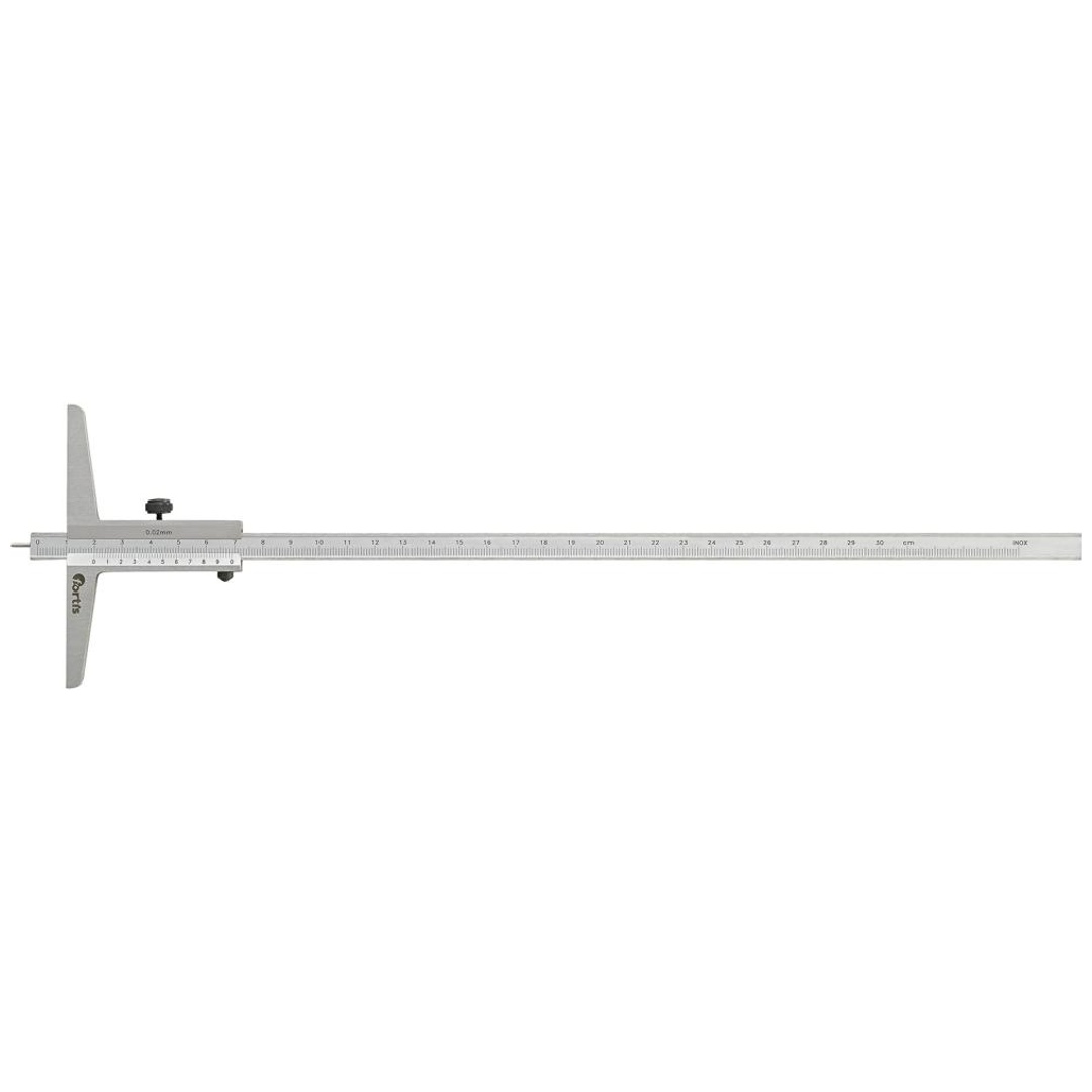 Fortis Tiefenmessschieber mit Messstift 300mm 1/50