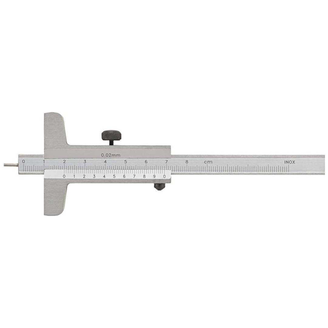 Fortis Tiefenmessschieber mit Messstift 80mm 1/50
