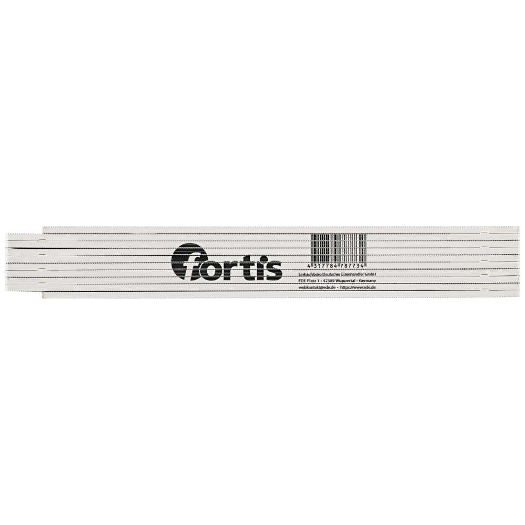 Fortis Gliedermaßstab Polyamid weiß 2m/16 mm