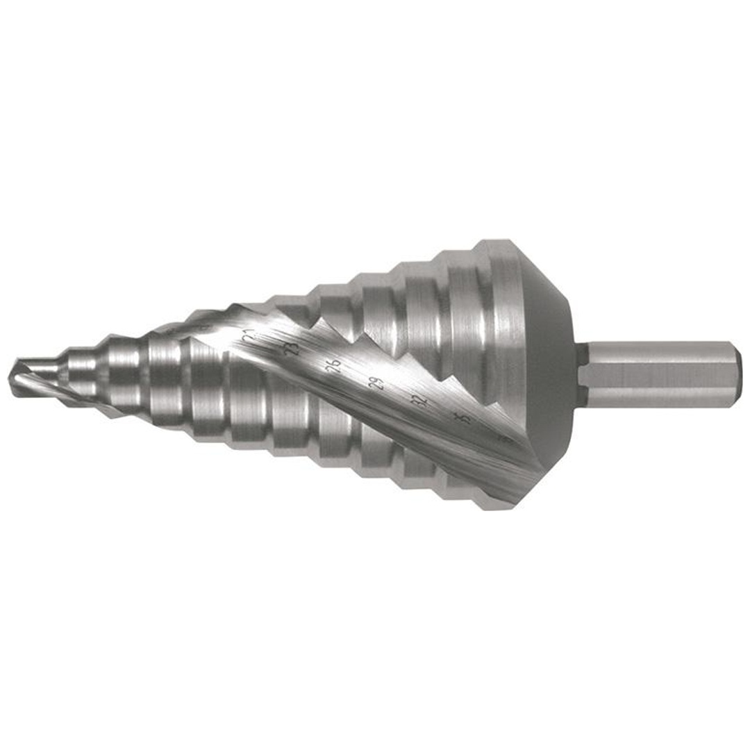 RUKO Stufenbohrer HSS Gr. 3, 6,0-38,0 mm spiralnute+Kreuzanschliff