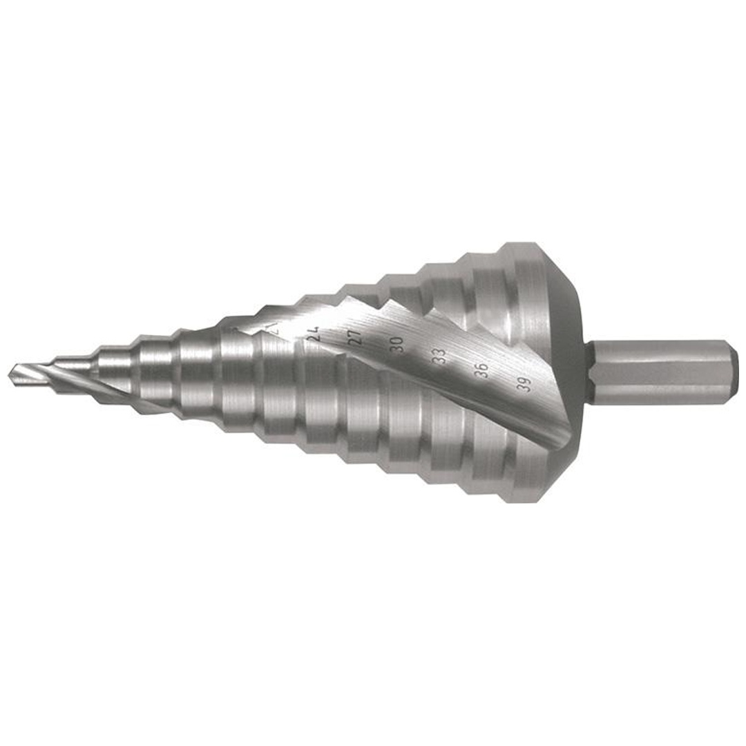RUKO Stufenbohrer HSS Gr. 5, 4-39,0 mm spiralnute+Kreuzanschliff