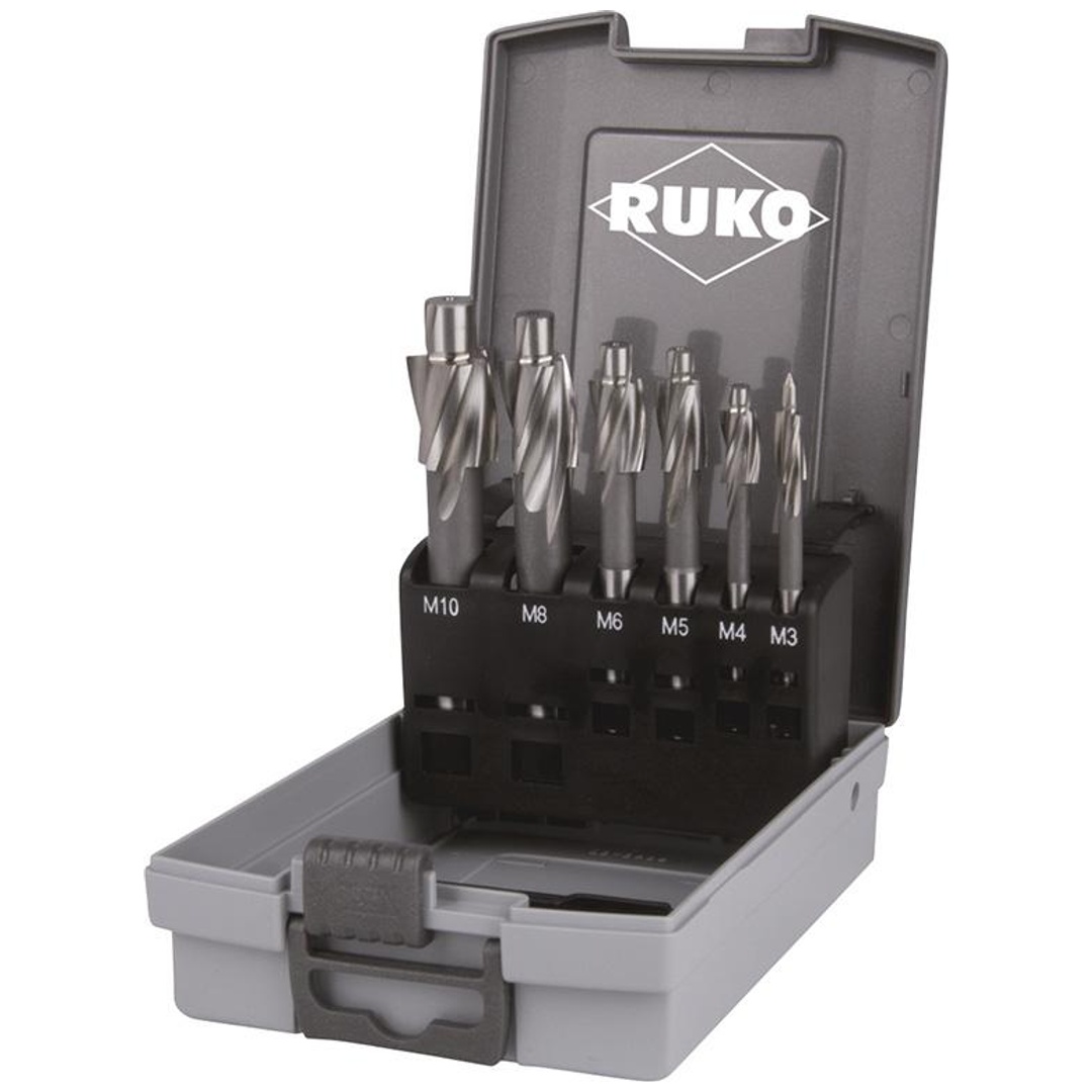 RUKO Flachsenker-Set D373 HSS fein, 6 tlg.