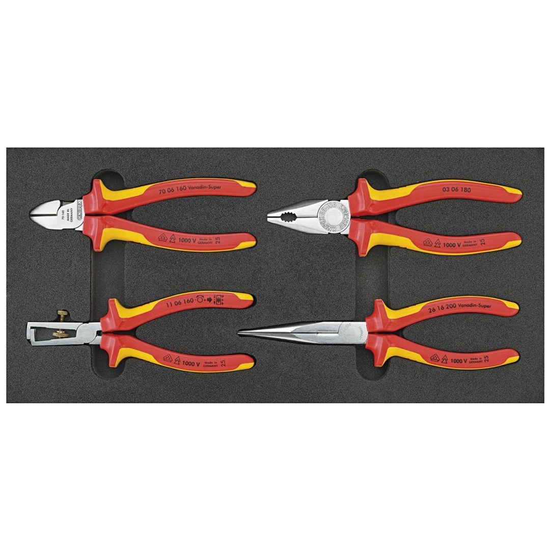 Knipex Werkzeugmodul 1/3 Zangen VDE, 4-teilig