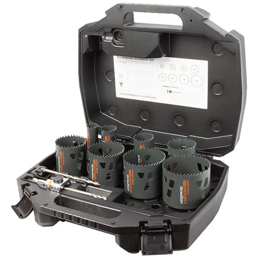 Mandrex Lochsägen Set MXqs All Purpose Ultra Xcut Industrial D25,32,41,54, 60,68,76,83mm