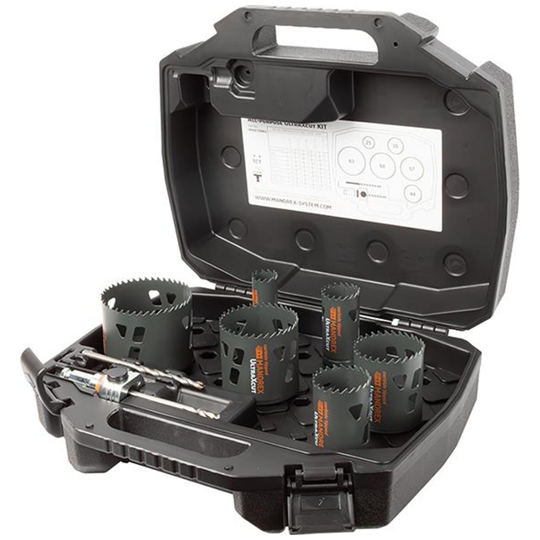 Mandrex Lochsägen Set MXqs All Purpose Ultra Xcut Elektriker D22,29,35,44, 51,64,68mm