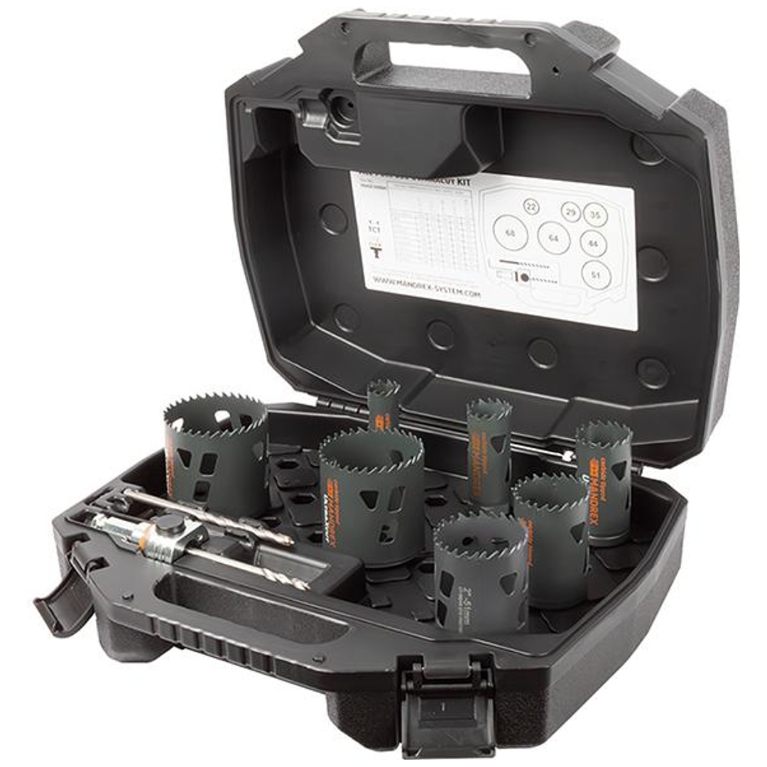 Mandrex Lochsägen Set MXqs All Purpose Ultra Xcut Elektriker D25,35,44,57, 68,83mm