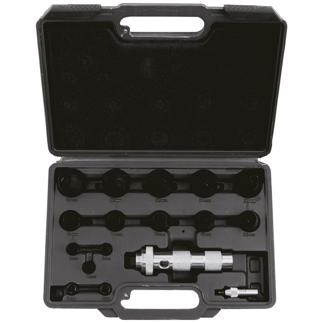Fortis Locheisen-Satz 17tlg. 3-30mm im Kunststoffkoffer