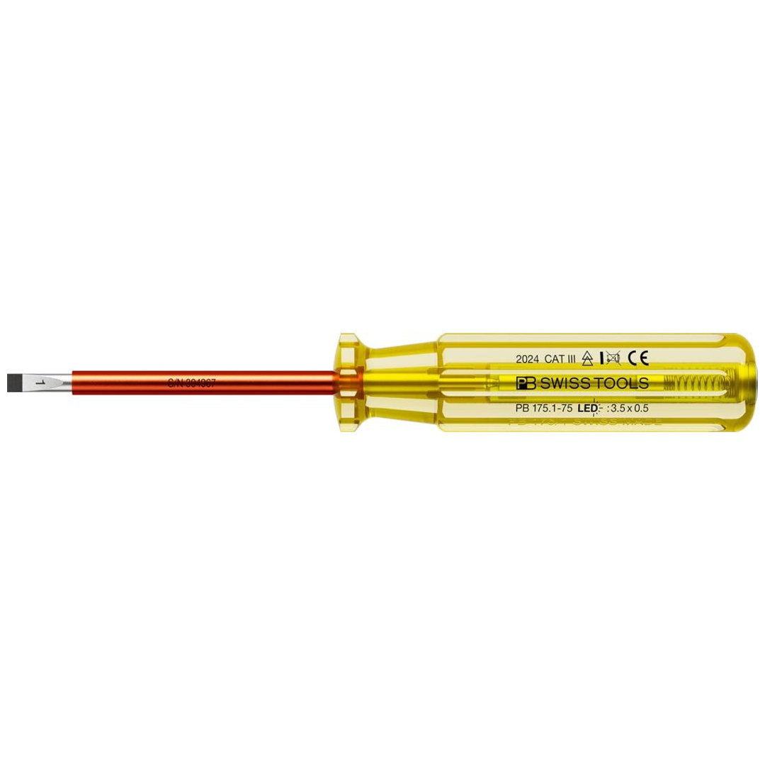 Swiss Tools Phasenprüfer LED einpolig 3,5x0,5x75mm