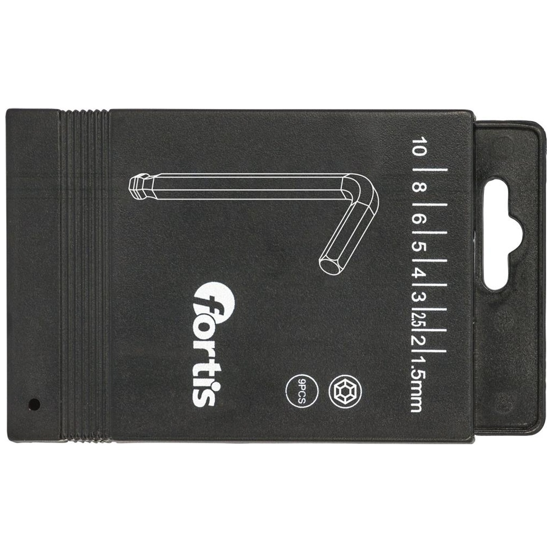 Fortis Winkelschraubendreher-Box 9-tlg. 1,5-10 mm Kugelkopf
