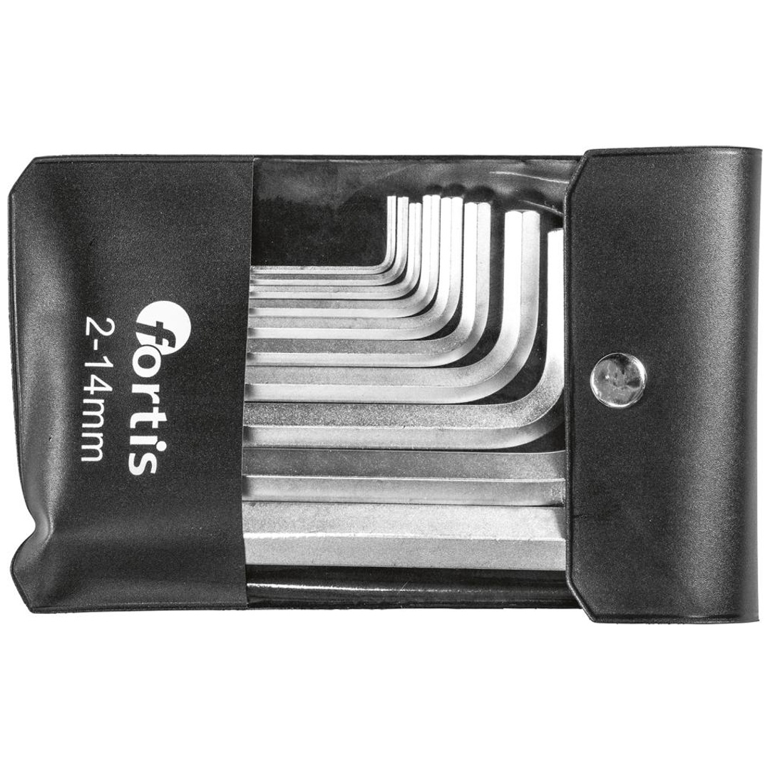 Fortis Winkelschraubendreher-Satz 10-tlg. 2-14 mm