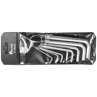 Fortis Winkelschraubendreher- Satz am Ring 8-teilig 2-10mm