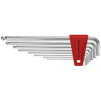 Swiss Tools Winkelschraubendreher- Satz im Kunststoffhalter 8-teilig 1,5-8mm lang Kugelkopf