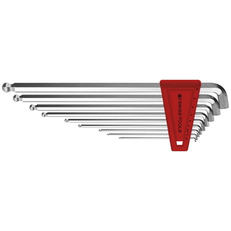 Swiss Tools Winkelschraubendreher- Satz im Kunststoffhalter 9-teilig 1,5-10mm 100GradKugelkopf