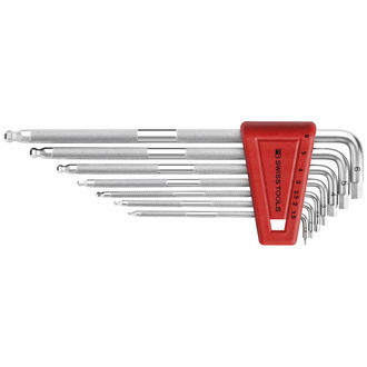 Swiss Tools Winkelschraubendreher- Satz im Kunststoffhalter 7-teilig 1,5-6mm SAFETY Kugelkopf