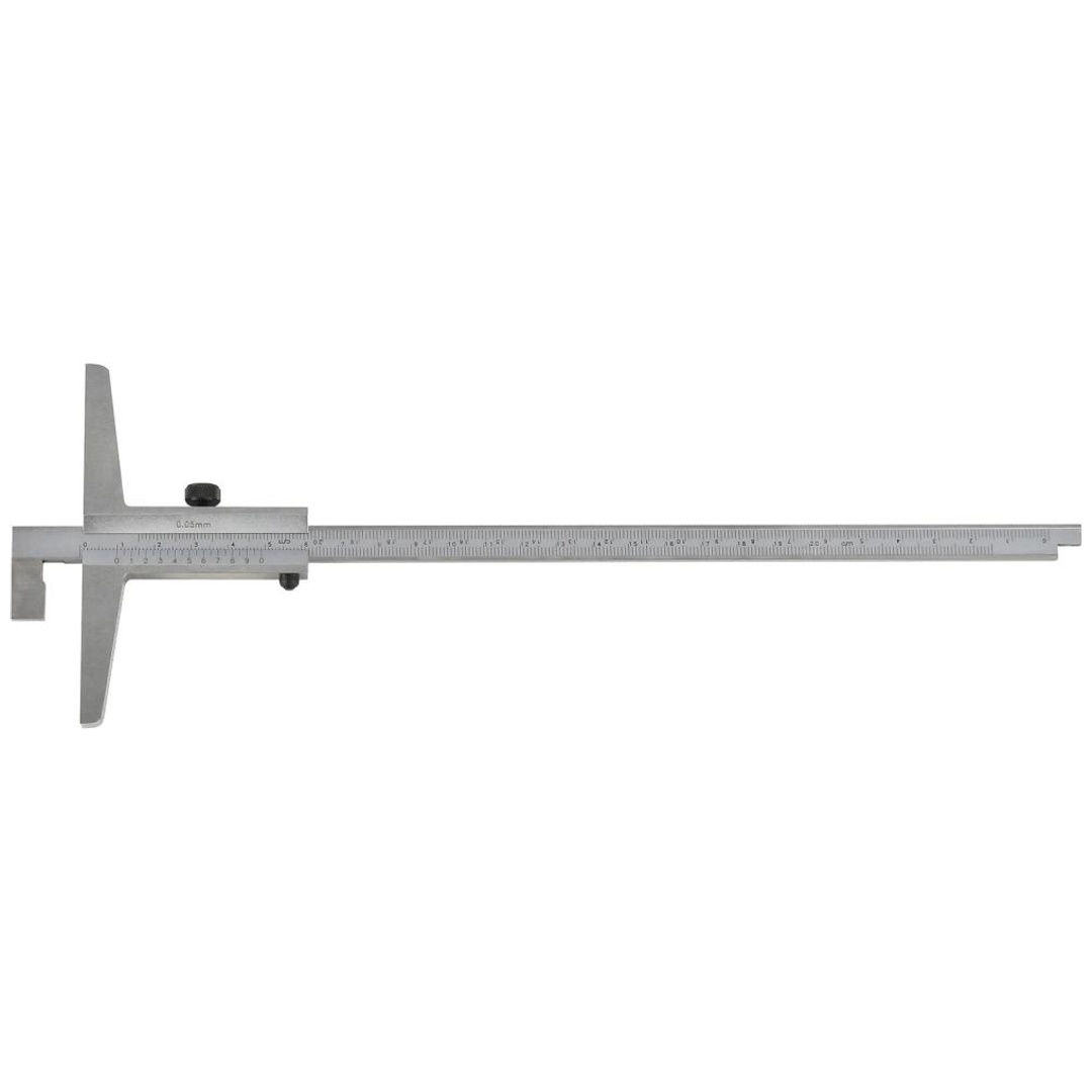 Fortis Tiefenmessschieber mit abgesetzter Messstange 200mm 1/50