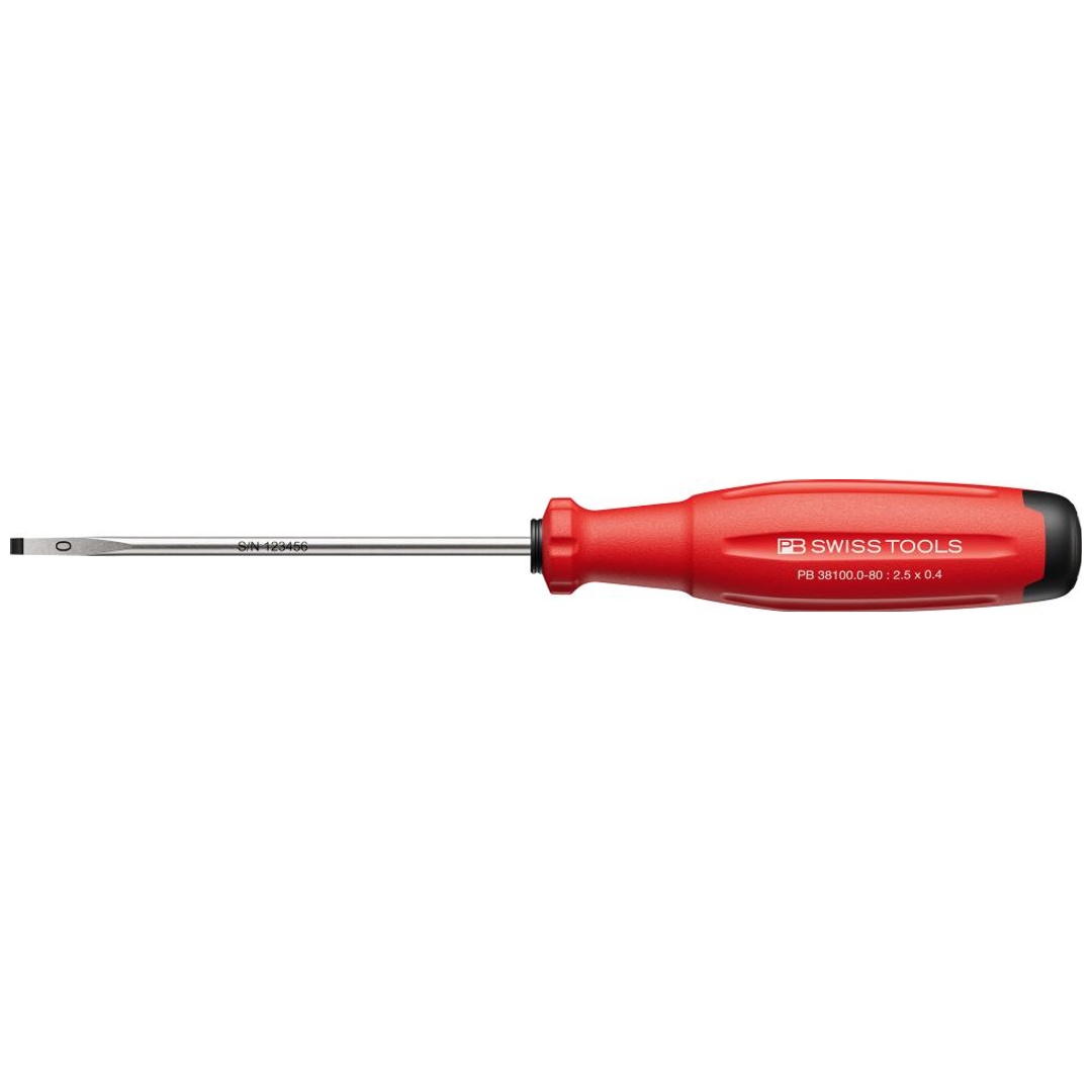 Swiss Tools Schraubendreher Schlitz 2,5x0,4x 80mm SwissGrip EVO PB Swiss