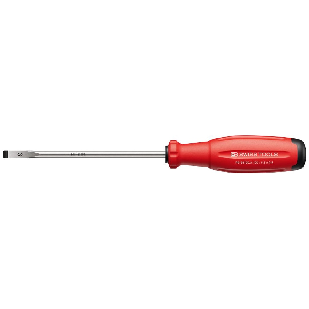 Swiss Tools Schraubendreher Schlitz 5,5x0,8x120mm SwissGrip EVO PB Swiss