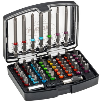 VIGOR Bit Box, 1/4" (6,3 mm) Sechskant massiv, Schlitz Profil, Innen Sechskant Profil, Kreuzschlitz Profil PH, Pozidriv Profil PZ, Innen TORX Profil,