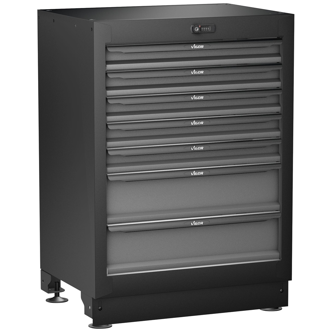 VIGOR Schubladen-Unterschrank, 7 Schubladen, (LxBxH) 676 x 500 x 953 mm