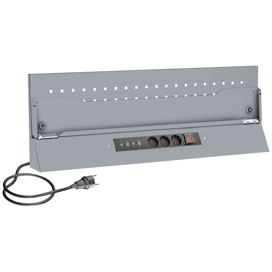 VIGOR Lochwandplatte mit Netzversorgung 861 mm, (LxB) 861 x 301 mm