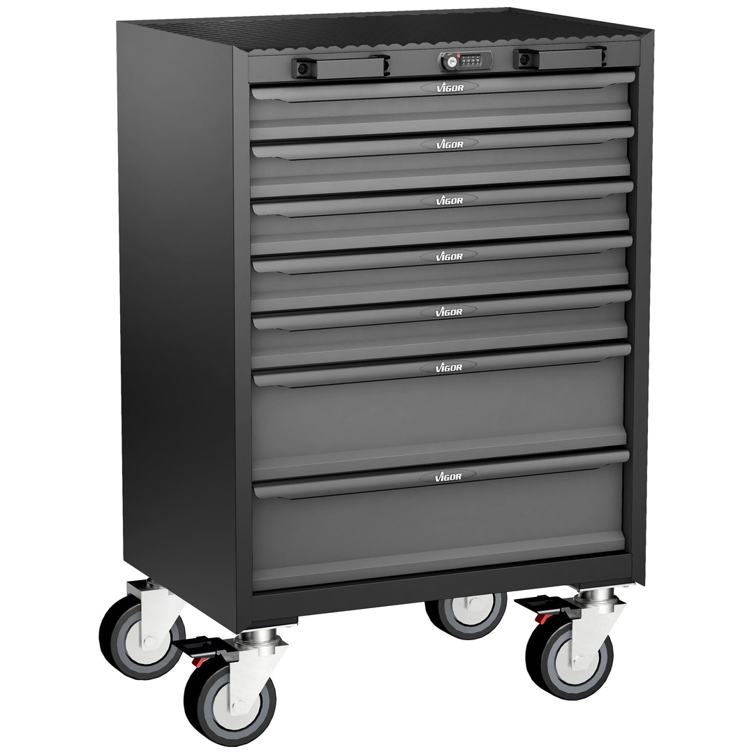 VIGOR Werkstattwagen für VIGOR Schrankwand-System, 676 mm, (LxBxH) 649 x 459 x 940 mm