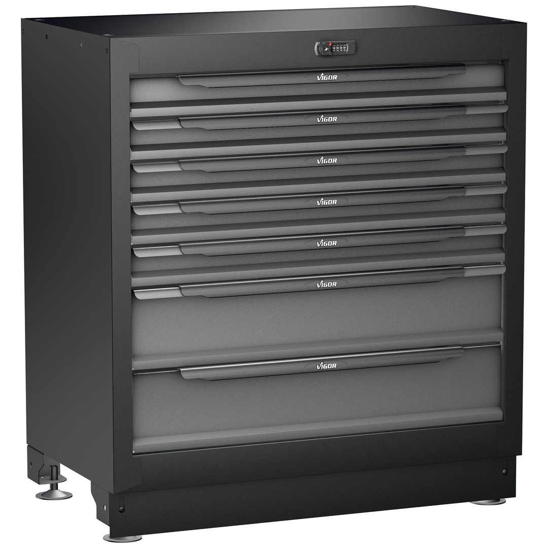 VIGOR Schubladen-Unterschrank, 7 Schubladen, (LxBxH) 861 x 500 x 953 mm