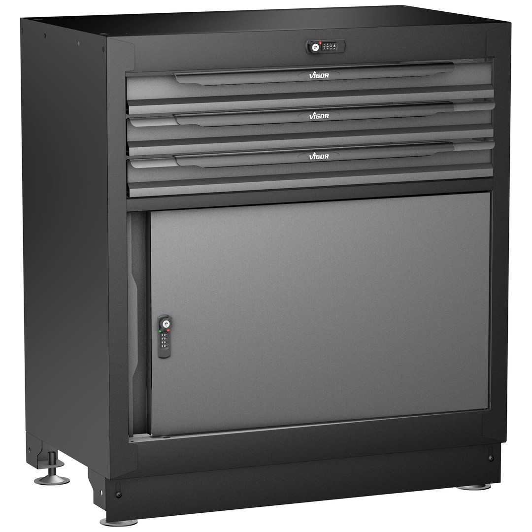 VIGOR Schubladen-Unterschrank, 3 Schubladen, 861 mm, (LxBxH) 861 x 500 x 953 mm