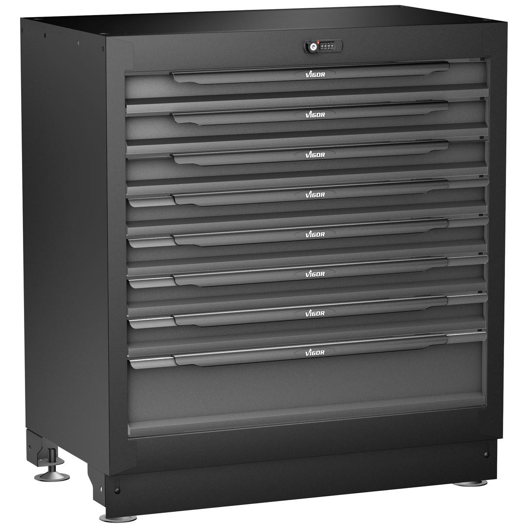 VIGOR Schubladen-Unterschrank, 8 Schubladen, 861 mm, (LxBxH) 861 x 500 x 953 mm