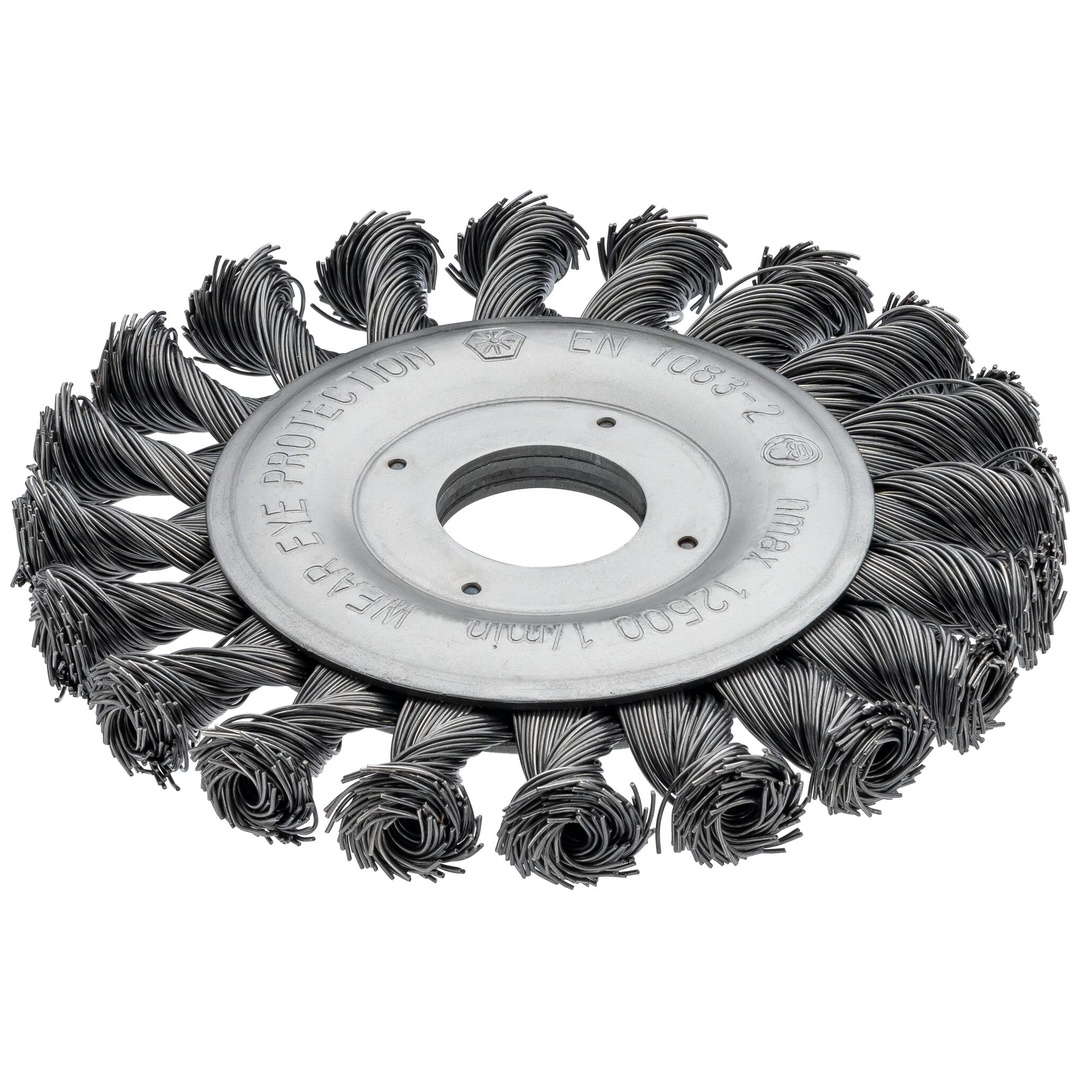 VIGOR Scheibenbürste für Winkelschleifer, 115 mm, gezopft