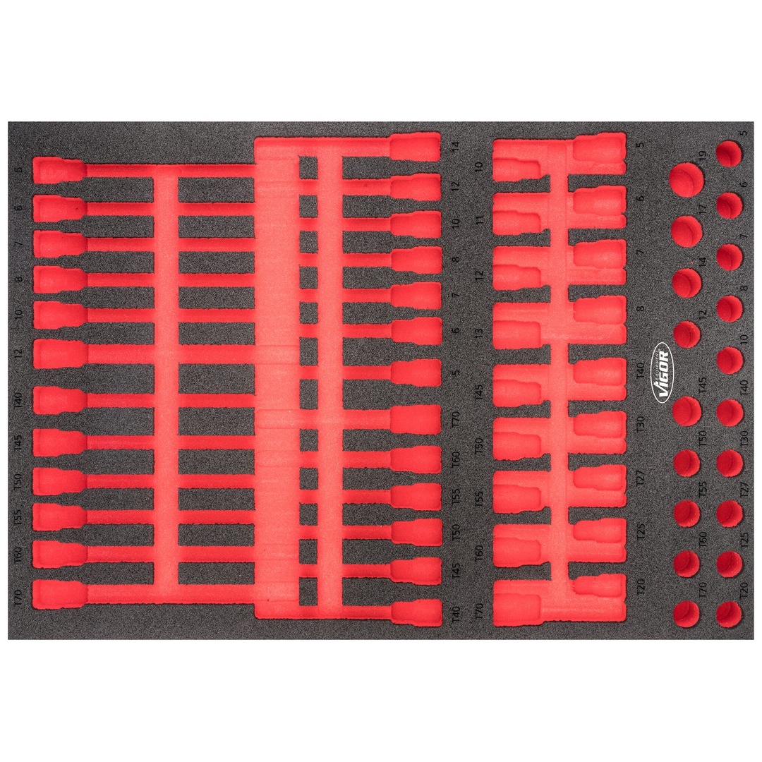 VIGOR Weichschaumeinlage, leer, V6809-L, (LxBxH) 563 x 393 x 35 mm