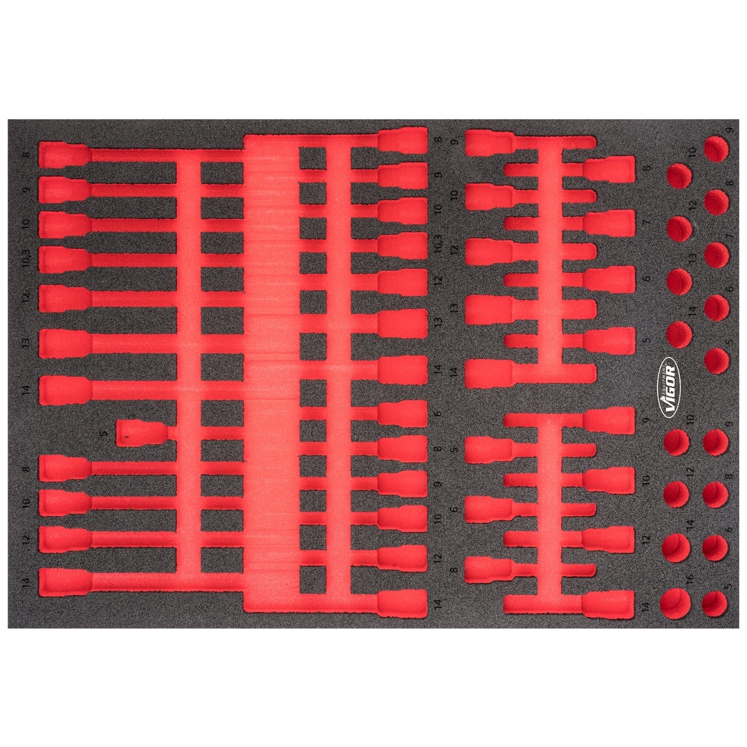 VIGOR Weichschaumeinlage, leer, V6810-L, (LxBxH) 563 x 393 x 35 mm