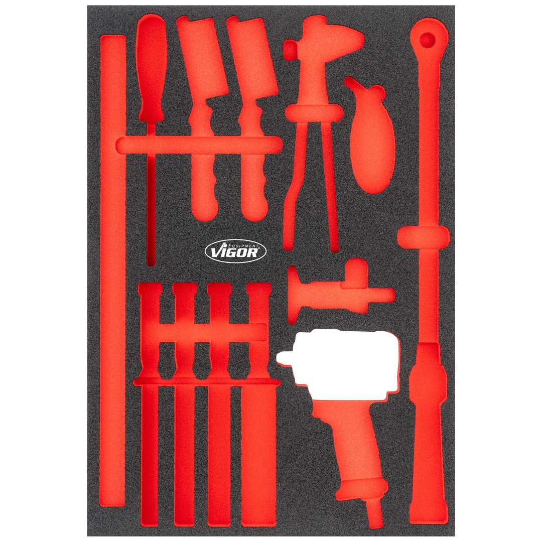 VIGOR Weichschaumeinlage, leer, V6812-L, (LxBxH) 563 x 393 x 35 mm