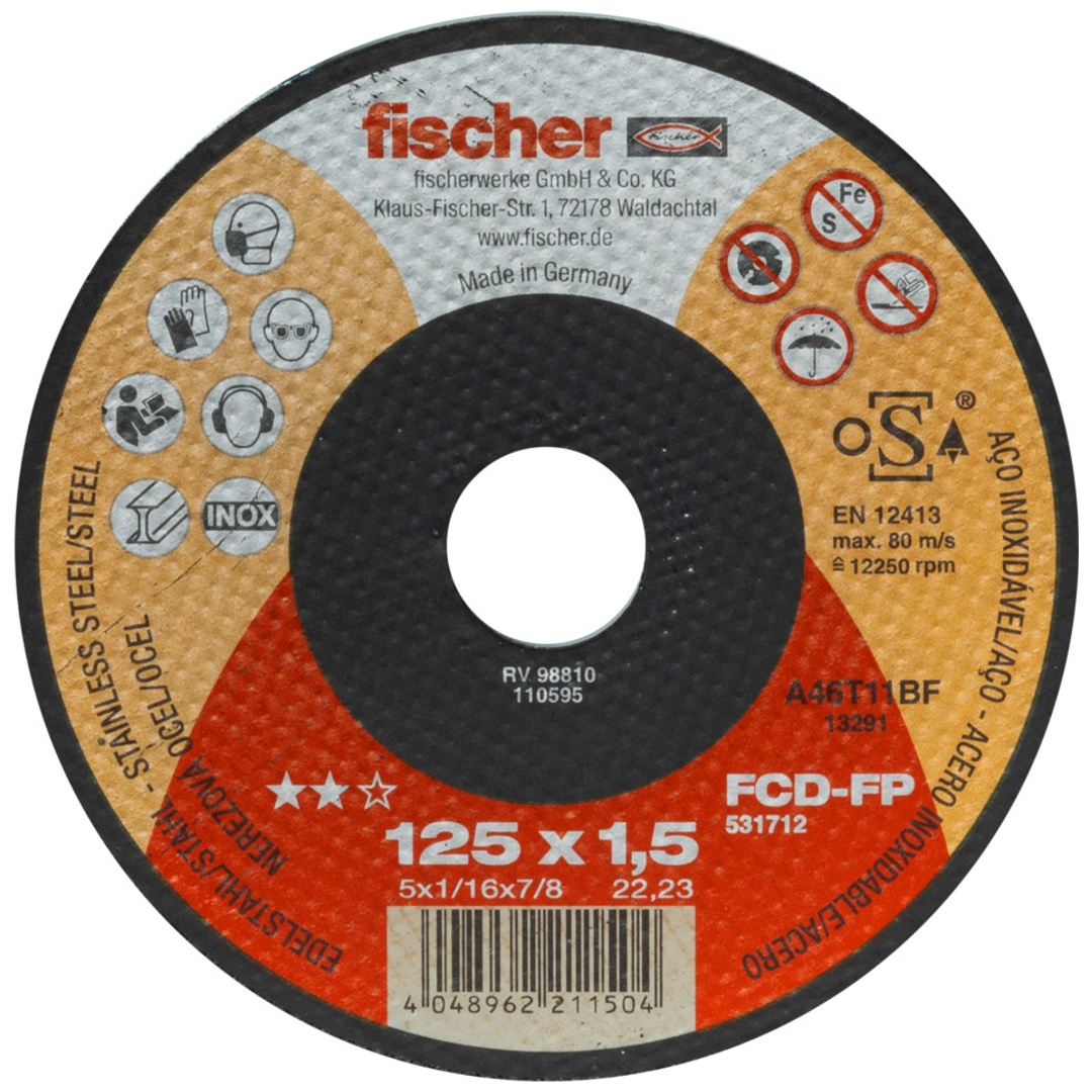 Fischer Trennscheibe FP 1,5/125 flach Inox