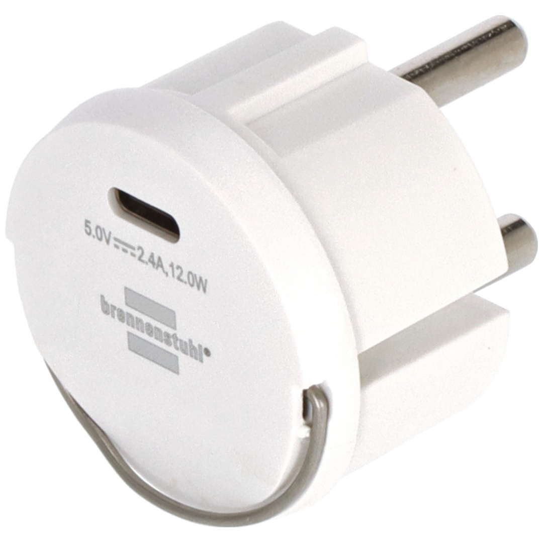 Brennenstuhl USB C Steckdosenadapter 2,4A weiß