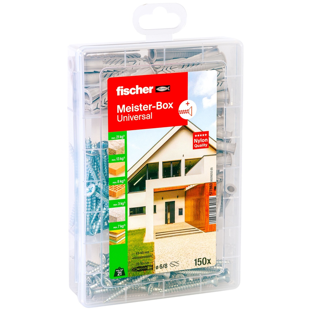 Fischer Meister-Box Universal + Schrauben (150)