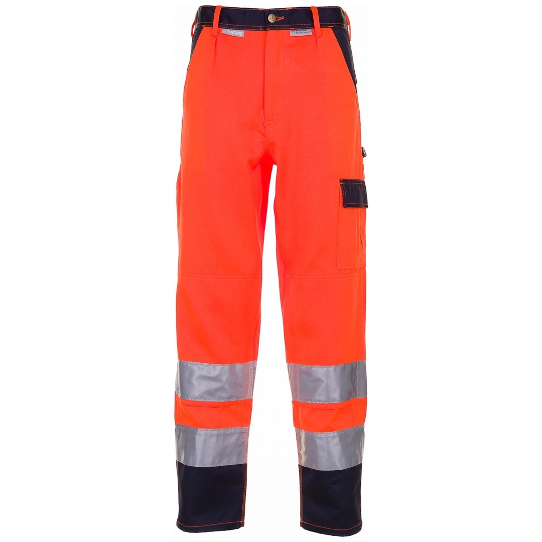 Planam Warnschutz Bundhose zweifarbig Gr. 50 orange/marine