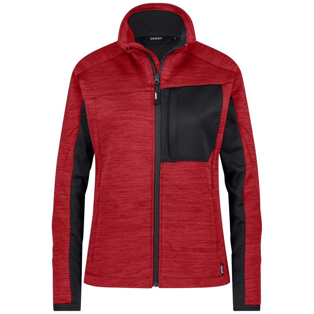 Dassy Midlayer-Jacke Convex Next Damen 300580 PESRE38 Gr. M rot/schwarz