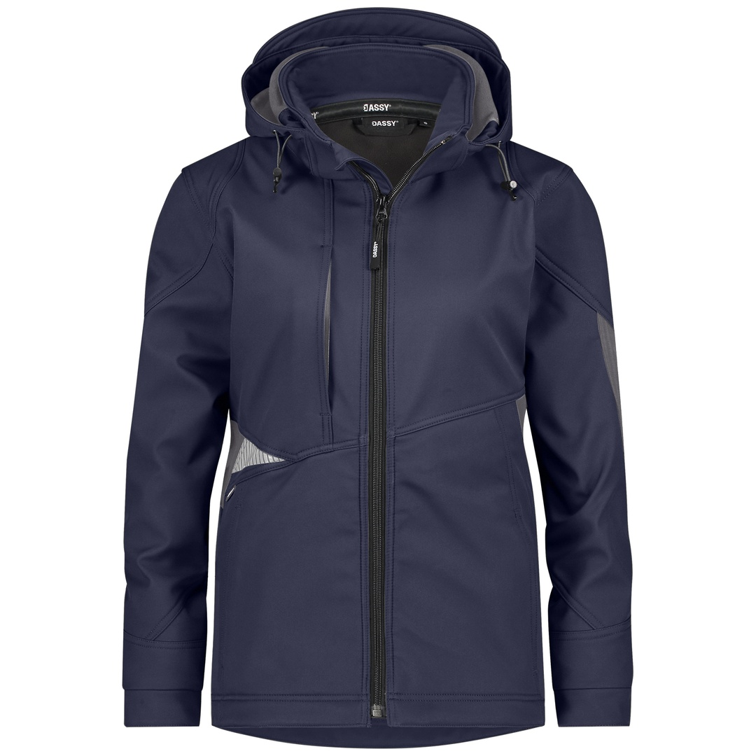 Dassy Softshelljacke Damen Gravity Next 300581 PESRE21 Gr. S nachtblau/anthrazit